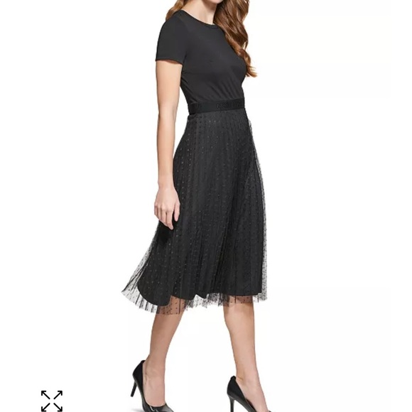 🆕 Karl Lagerfeld Paris Pleated A-Line Dress NWT - Picture 11 of 12